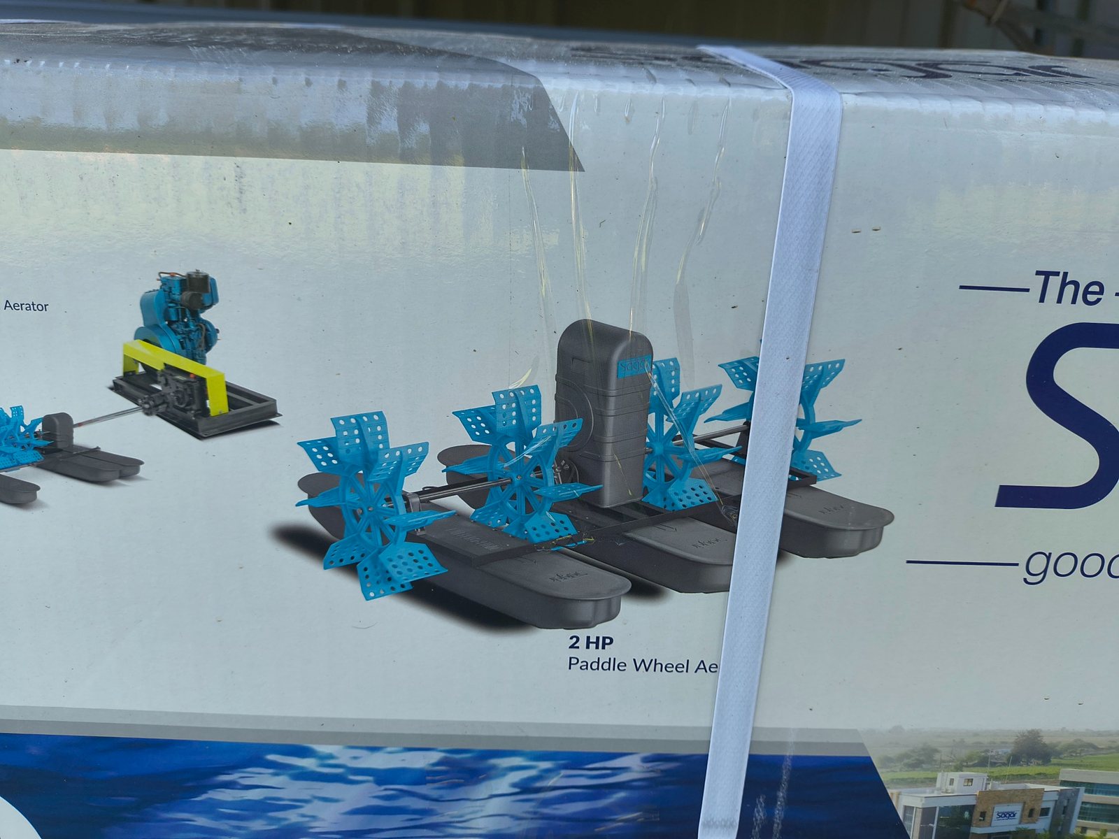Box image of 2 HP paddle wheel aerator