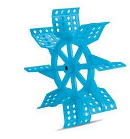 Sagar paddle wheel impeller — UV-stabilized plastic with brass bushing